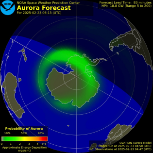 Current Southern hemispheric power input map