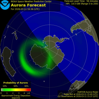 Current Southern hemispheric power input map