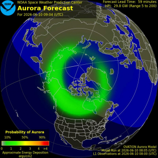 Current Northern hemispheric power input map
