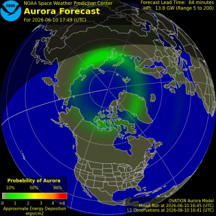 Current Northern hemispheric power input map