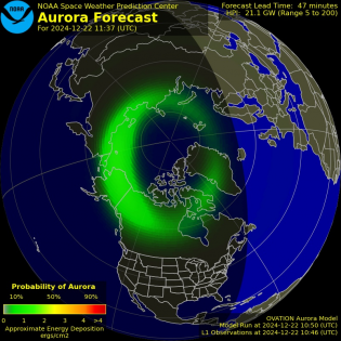 Current Northern hemispheric power input map