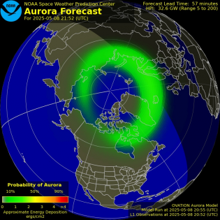 Current Northern hemispheric power input map