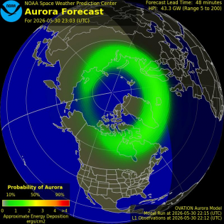 Current Northern hemispheric power input map