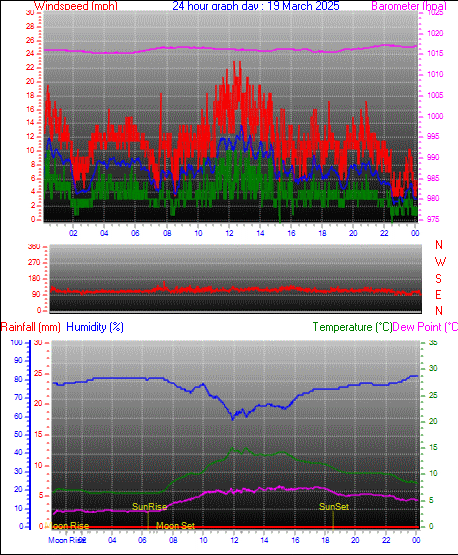 24 Hour Graph for Day 19