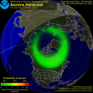 Current Northern hemispheric power input map