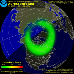 Current Northern hemispheric power input map