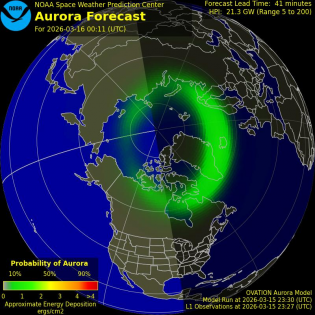 Current Northern hemispheric power input map