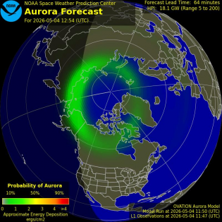 Current Northern hemispheric power input map
