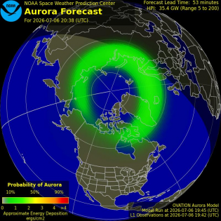 Current Northern hemispheric power input map