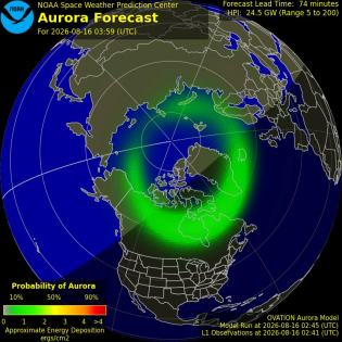 Current Northern hemispheric power input map