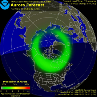 Current Northern hemispheric power input map